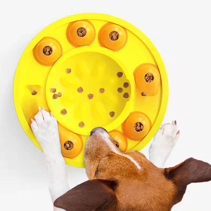 Dog Pets Puzzle Toys Slow Feeder Interactive Increase Puppy IQ Food Dispenser Slowly Eating NonSlip Bowl Pet Dogs Training Game Pet Supplies