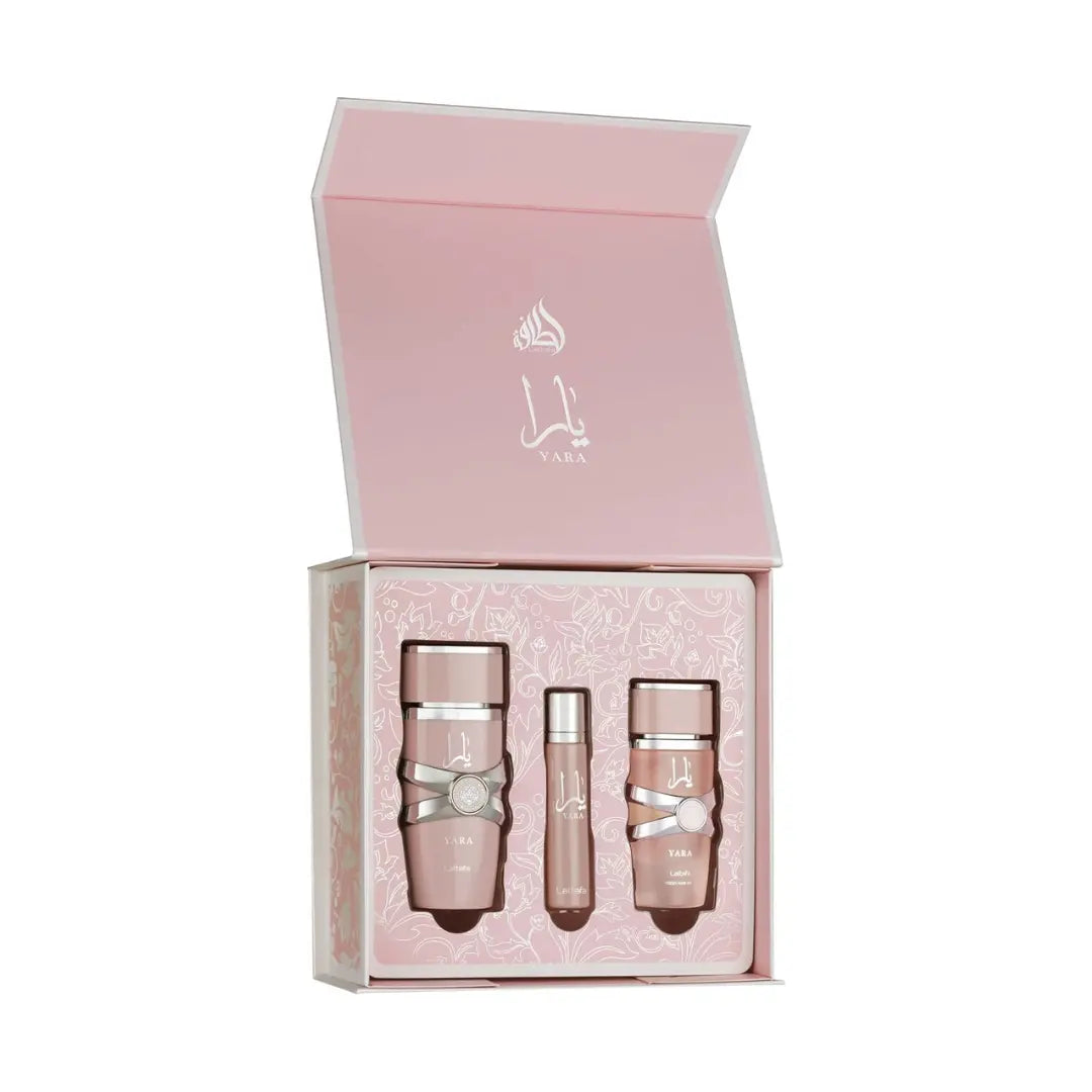 Yara Pink 3 Piece Gift Set for Women Lattafa