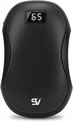 Rechargeable Electric Hand Warmer & Power Bank, 3-Gear Heat, Digital Display, Type-C Fast Charge, 13-Hour Battery, Pocket-Sized, ABS Plastic