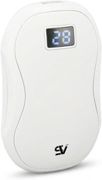 Rechargeable Hand Warmers, 2-Pack, Portable Electric with Digital Temperature Display, Battery Powered, ABS Plastic, Pocket-sized