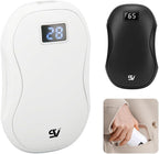 Rechargeable Electric Hand Warmer & Power Bank, 3-Gear Heat, Digital Display, Type-C Fast Charge, 13-Hour Battery, Pocket-Sized, ABS Plastic