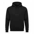 Men's Classic Black Pullover Hoodie | Cotton Blend Fleece Sweatshirt with Kangaroo Pocket