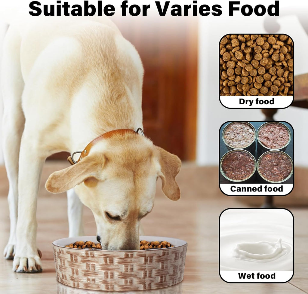 Ceramic Slow Feeder Dog Bowl Slow Feeder Dog Bowl For Medium Large Anti-Choking Slow Eating Dog Bowl Non Slip Dog Bowl Slow Feeder