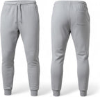 Men's Tapered Black Jogger Pants | Performance Fleece Track Bottoms with Cuffed Ankle