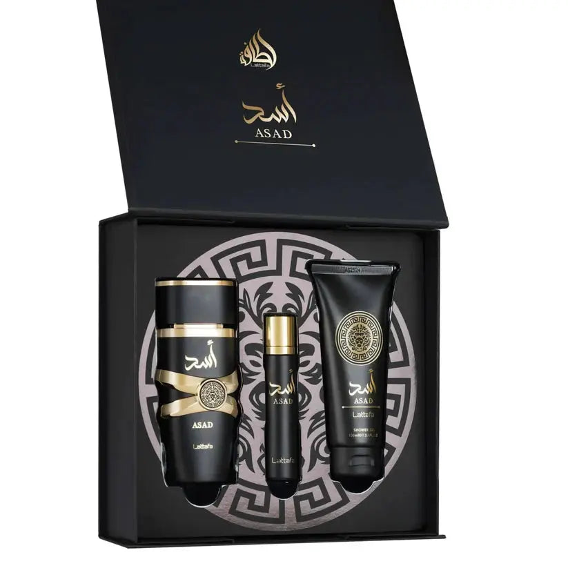 Asad Gift Set 100ml + 12ml + Shower Gel Lattafa