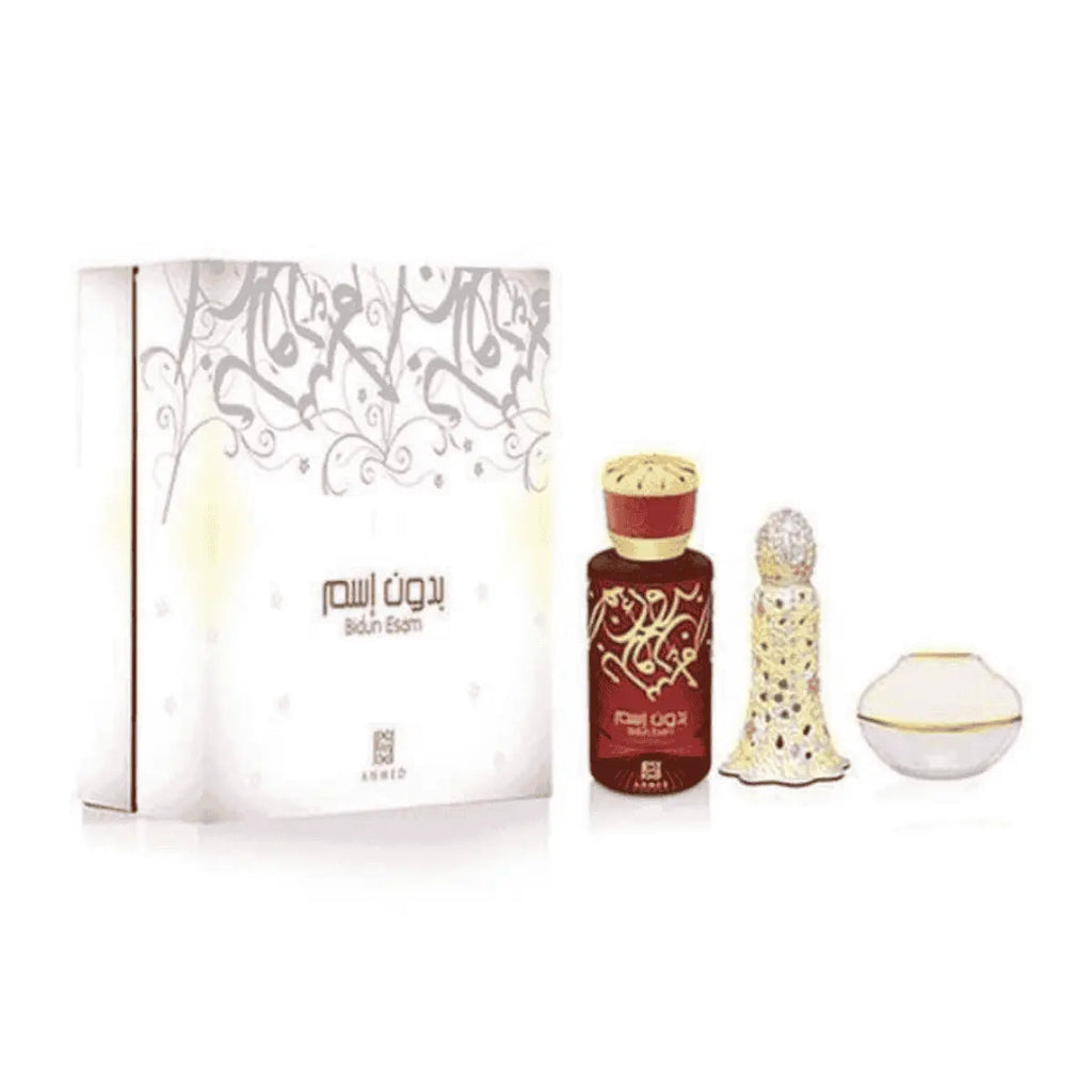 Bidun Esam Exclusive 3-Piece Perfume Gift Set by Ahmed Al Maghribi