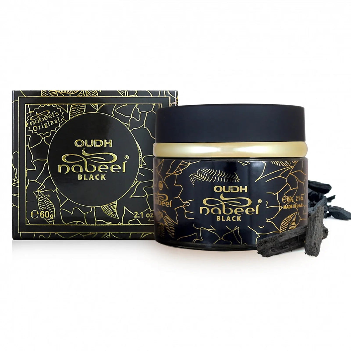 Oudh Nabeel Black Bakhoor Incense 60g Nabeel