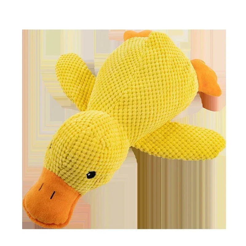 Calming Duck Plush Dog Toy – Stop Boredom & Anxiety | Soft Squeaky Chew Toy for Puppies & Dogs