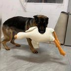 Large Realistic White Goose Plush Dog Toy – Soft Fleece Squeaky Chew Toy for Dogs, Durable Interactive Pet Toy for Play & Comfort