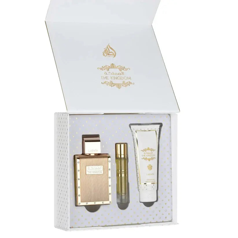 The Kingdom For Men Gift Set 100ml + 12ml + Shower Gel Lattafa