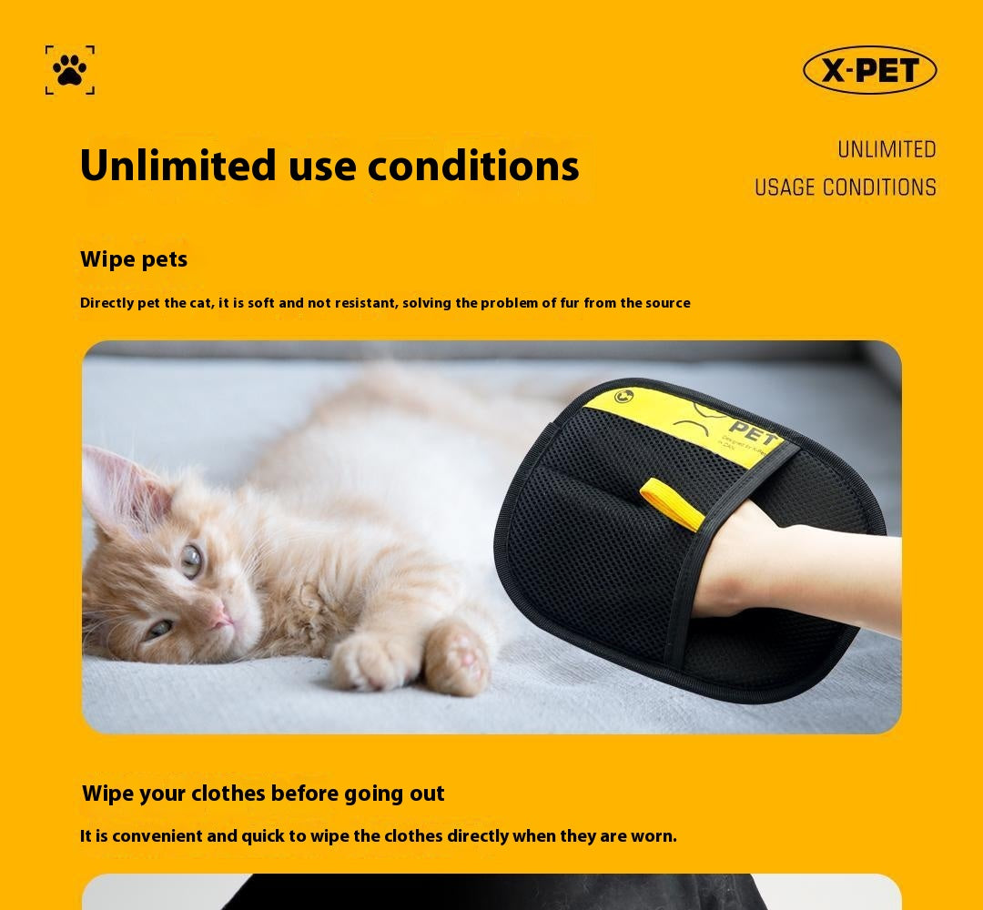 Reusable Pet Hair Removal Glove – Static Fur Cleaner for Sofa, Carpet, Clothes & Car Seats (Dog & Cat Hair Remover)